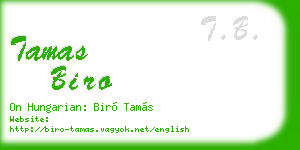 tamas biro business card